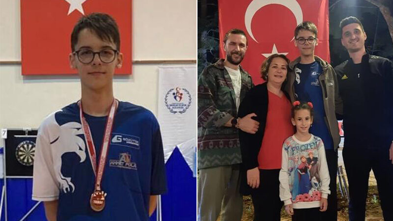 Bursa İznikli başarılı dart sporcusu Toprak Aras, Türkiye 4'üncüsü olarak