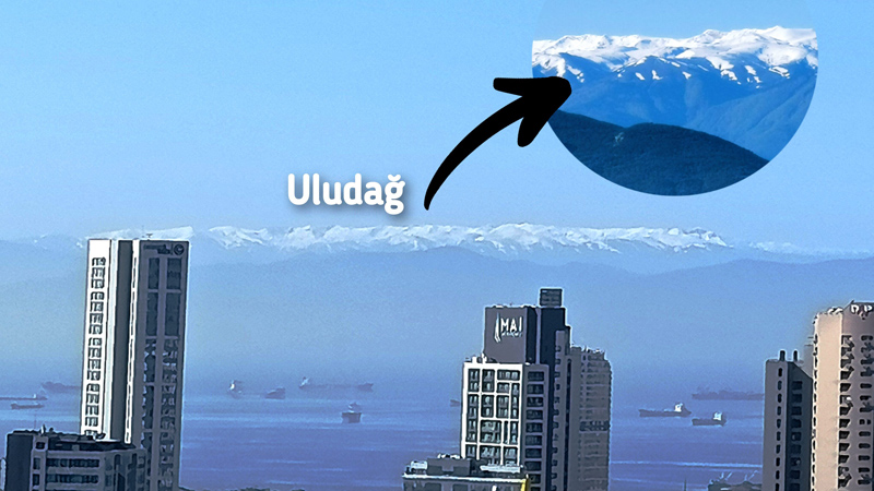 İstanbul’dan Bursa Uludağ manzarası! Görenler hayran kalıyor