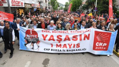 Osmangazi’de coşkulu 1 Mayıs yürüyüşü