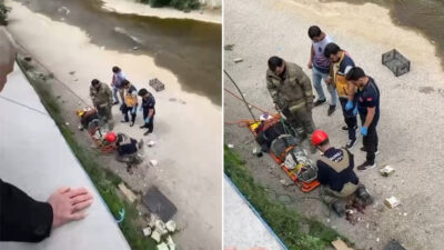 Bursa’da hareketli dakikalar! Dere kenarında…