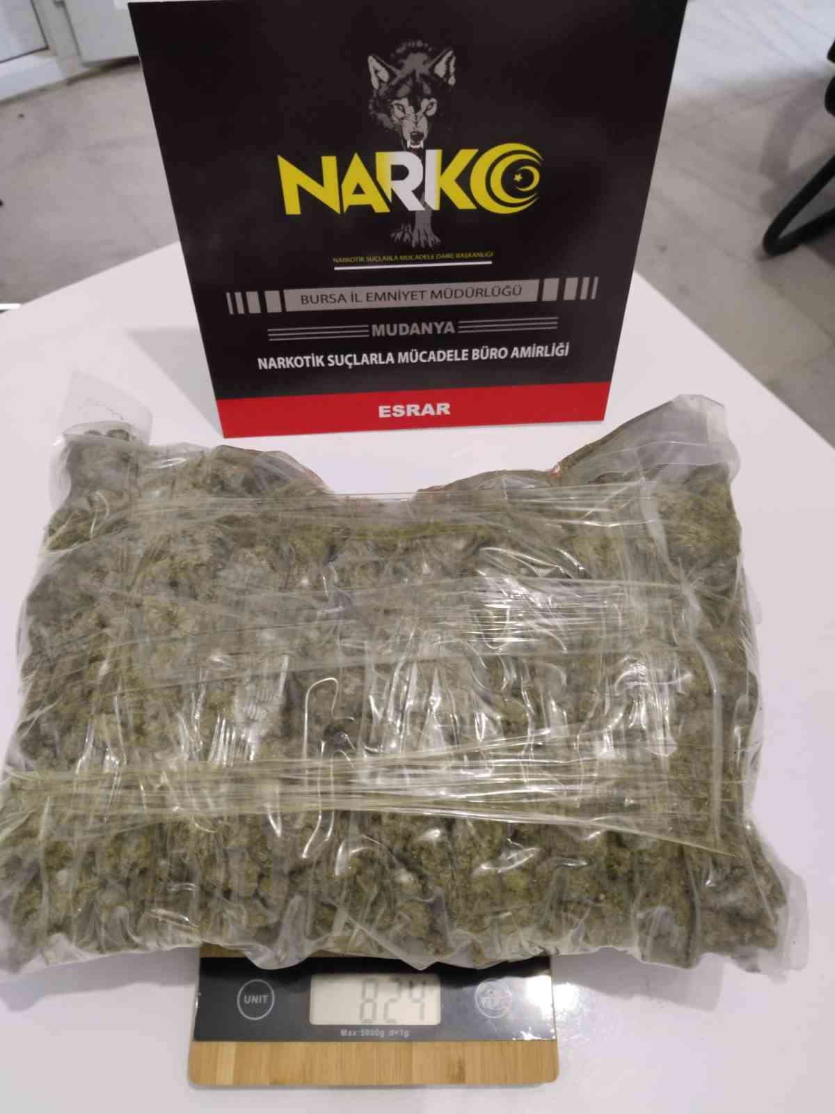 Bursa’da motosiklet sürücüsünden uyuşturucu çıktı