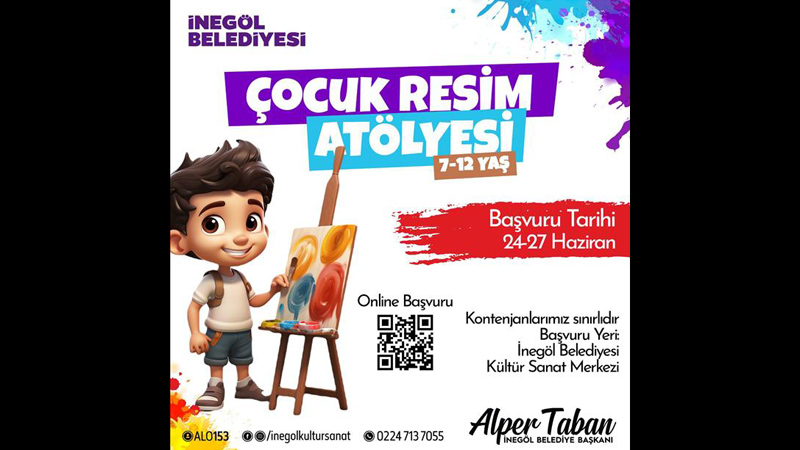 İnegöl’de Çocuk Resim Atölyesi kayıtları başladı