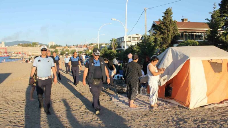 Bursa’nın bu sahillerine operasyon Bursa Büyükşehir Belediyesi Zabıta Daire Başkanlığı ekipleri, Gemlik Belediyesi Zabıta