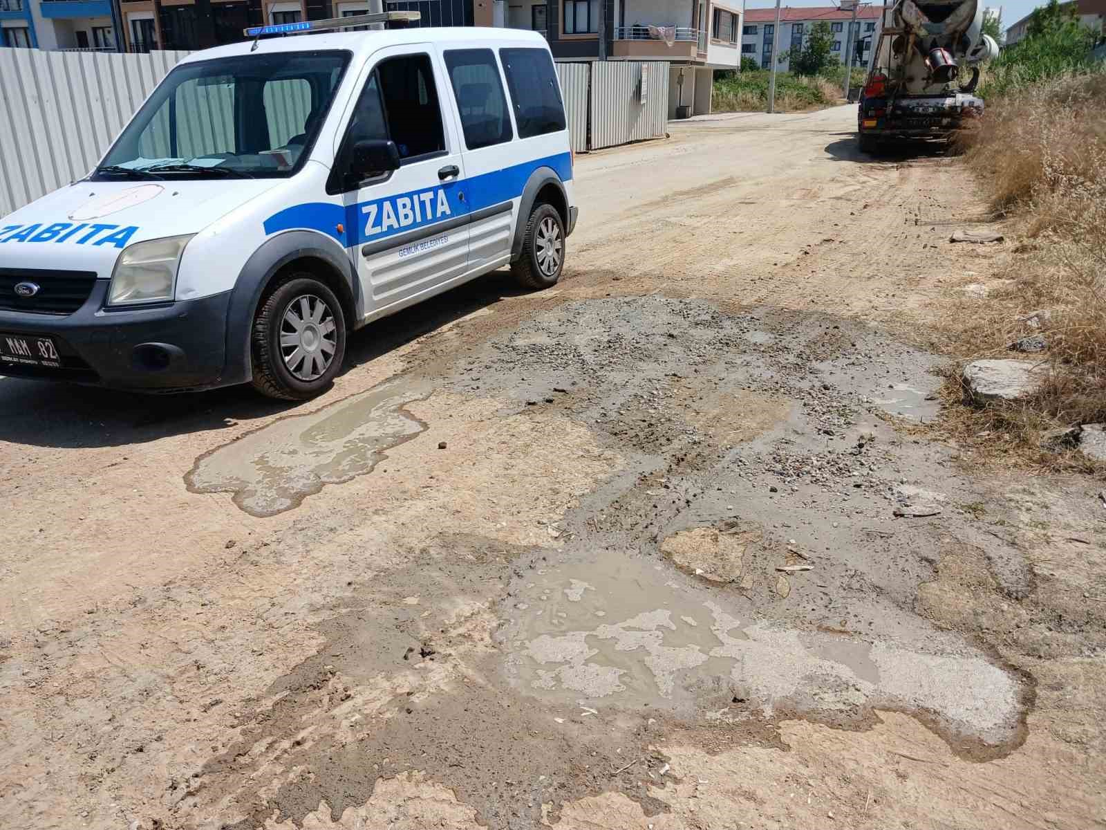 Bursa’da sokağa beton döken firmaya ceza