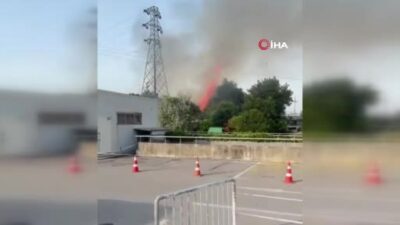 Bursa’da AVM bahçesinde yangın