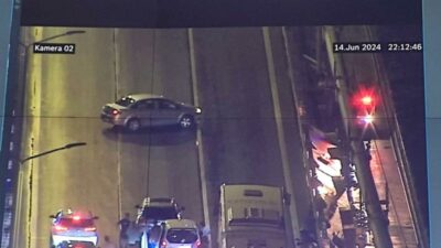 Köprüde yolu kapatan şüpheli tutuklandı