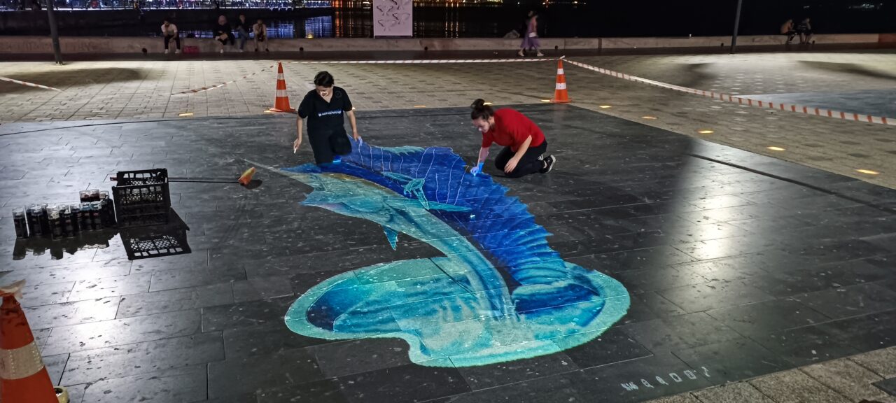 Bursa sokaklarında 3 boyutlu sanat