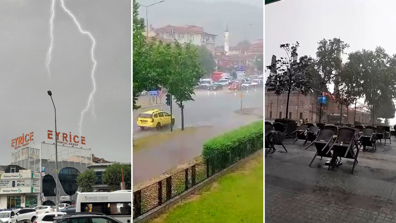 Bursa’da yarım saatte 100’den fazla şimşek!