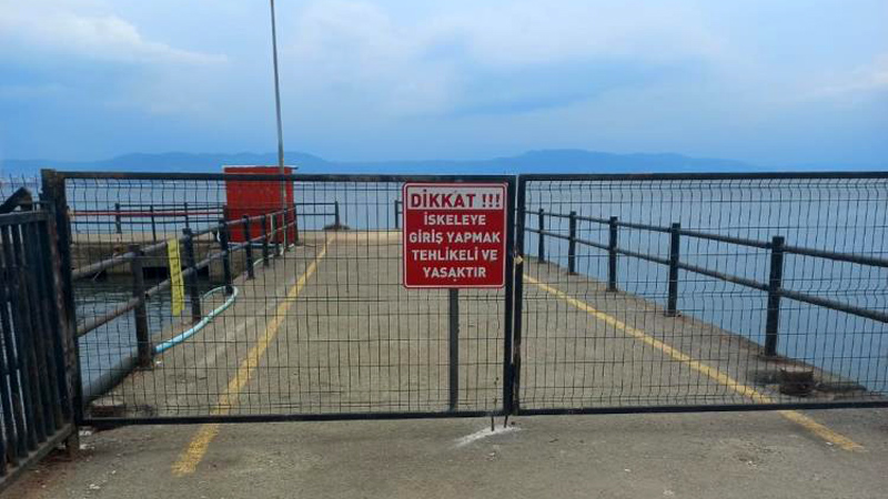 Bursa’daki o iskelede çökme riski! Kullanıma kapatıldı