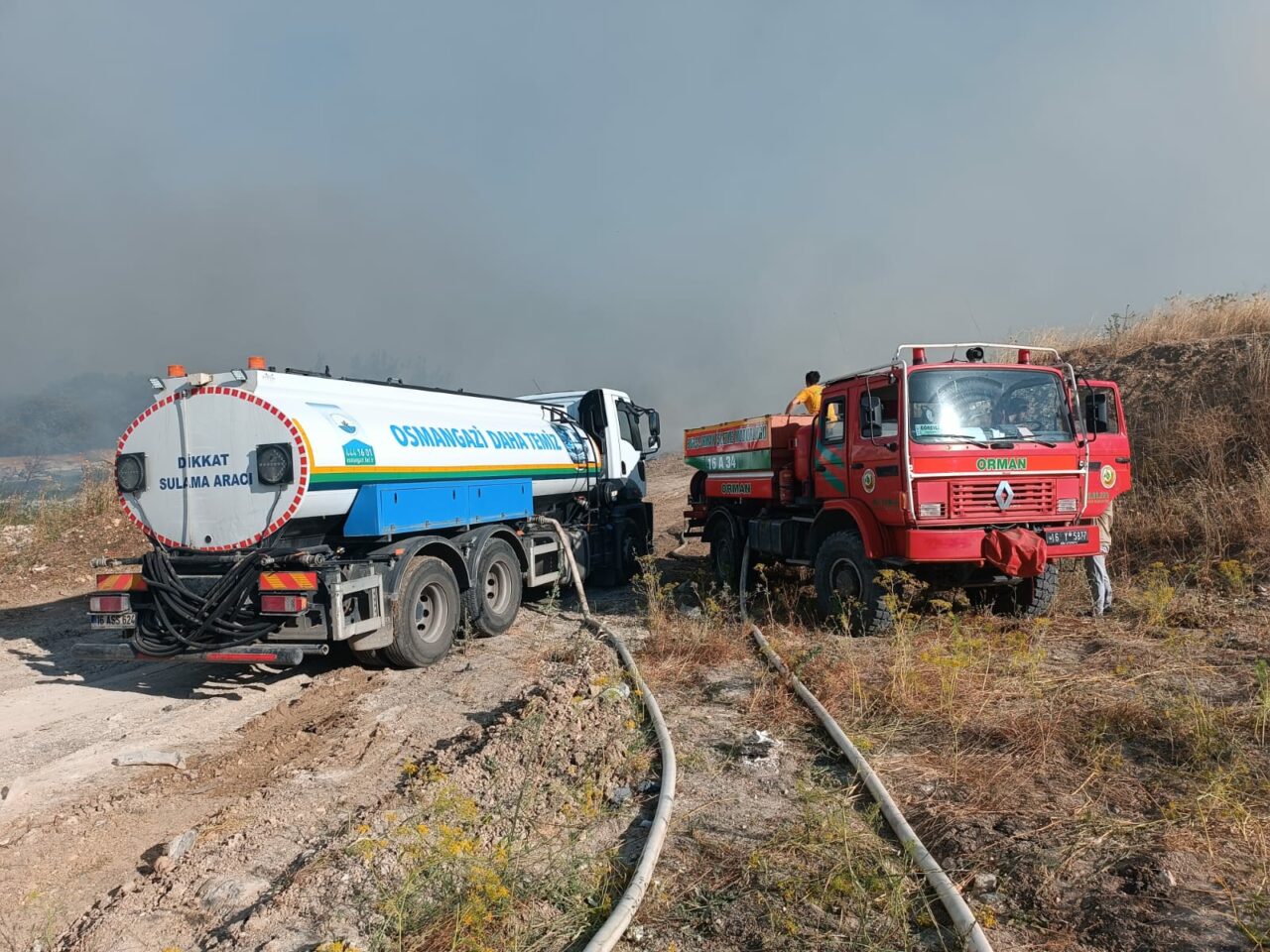 Osmangazi’den söndürme çalışmalarına tam destek