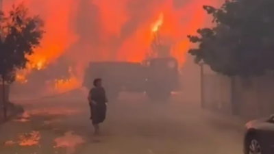 İzmir Gaziemir’deki yangın 12 saati geçti! Yerleşim yerlerine sıçradı…