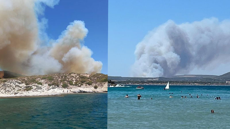 Çeşme’deki orman yangınından yürek yakan haber!