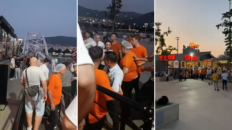 Bursa’da kasiyer ile müşteri birbirine girdi Bursa’da kasiyer ile müşteri birbirine girdi