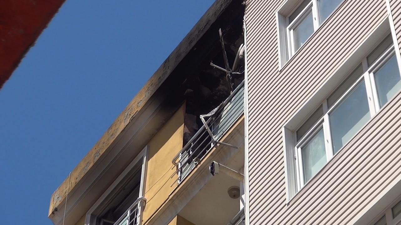 Buzdolabı motoru patladı, evde yangın çıktı