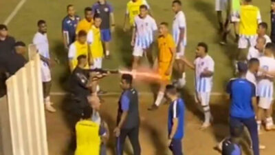 Polis futbolcuyu ayağından vurdu!