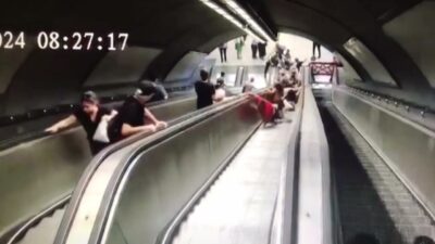 11 kişi yaralanmıştı! Yürüyen merdiven kazası kamerada