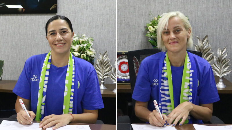 Poyrazın Kızları’nda çifte imza Kadınlar Hentbol Süper Ligi'nde mücadele eden Bursa Büyükşehir Belediyespor, transfer
