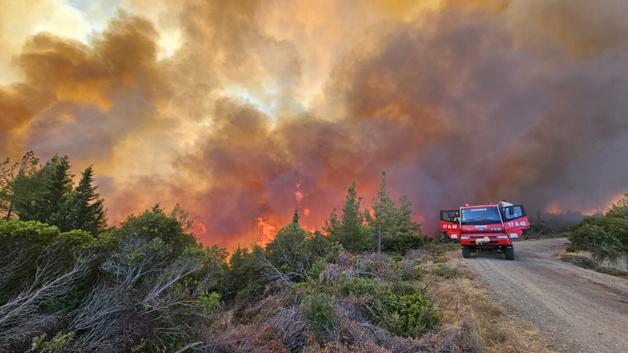 Çanakkale’de orman yangını! Şehitlik ve Conkbayırı kapatıldı!