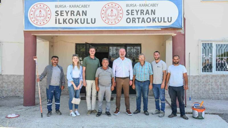 Karacabey’de hem merkez hem de kırsal bölgelerde bulunan okullarda temizlik,