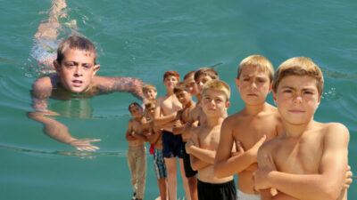 Bu göle giren sarışın çıkıyor!