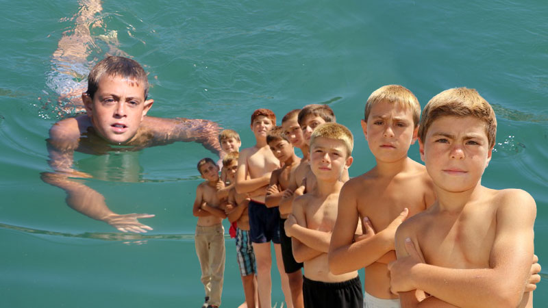 Bu göle giren sarışın çıkıyor!