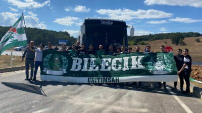 Bursaspor’a Bilecik’te coşkulu karşılama