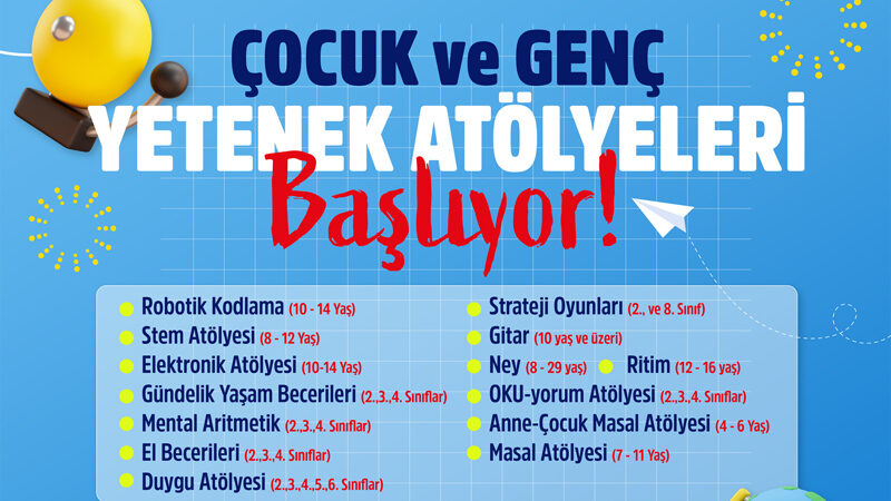 Osmangazi Belediyesi, çocuklar ve gençlere yönelik yetenek atölyeleri düzenliyor. 13