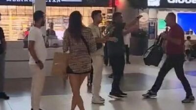 Eski eşini sevgilisiyle gördü, havalimanını birbirine kattı