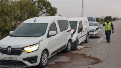 8 araç birbirine girdi! Yaralılar var