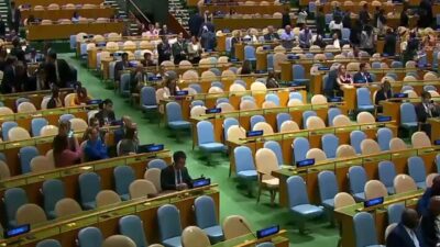 Netanyahu’nun BM’deki hitabına Türk heyetten protesto