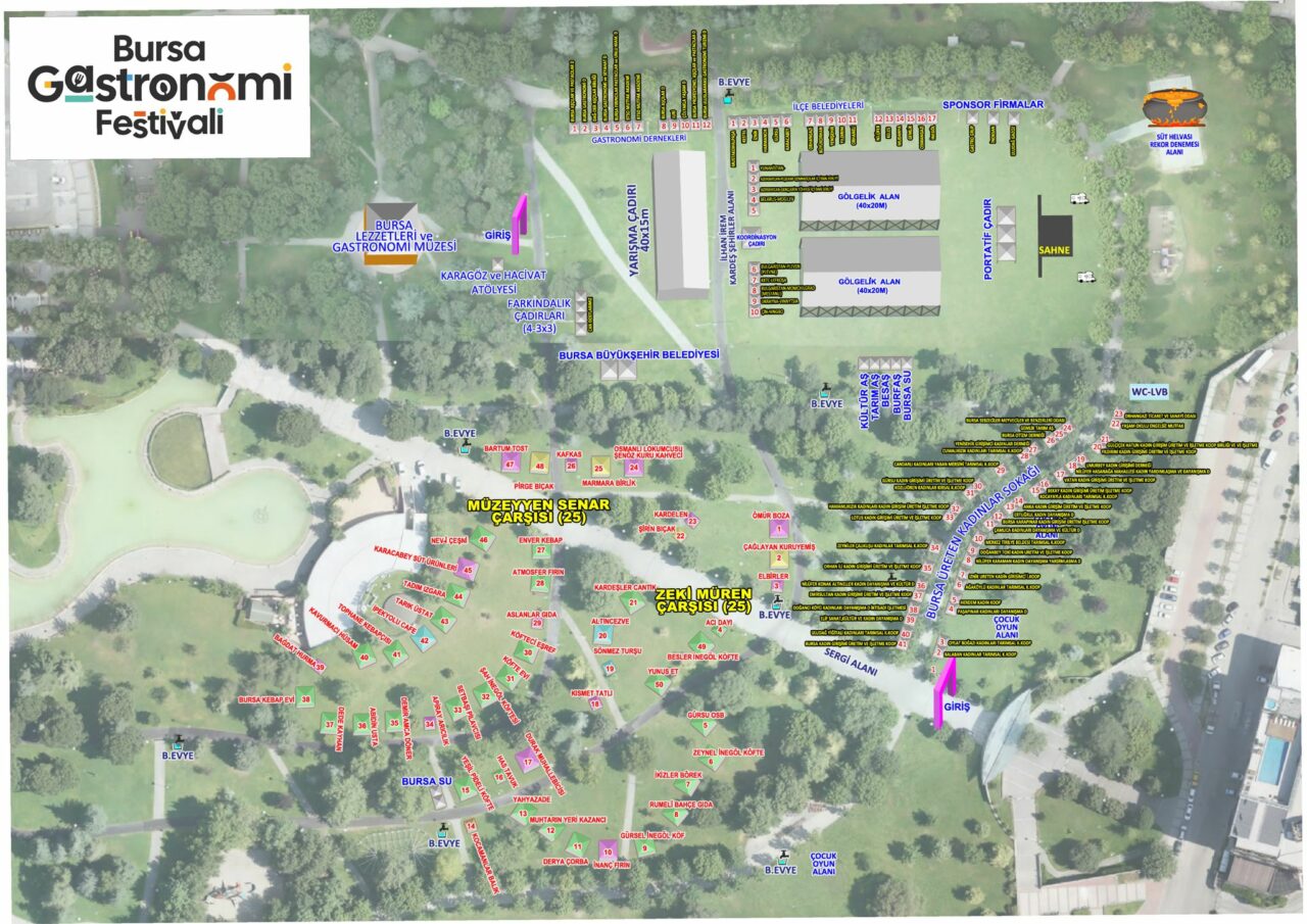 Bursa 3. Gastronomi Festivali’nin haritası ve programı belli oldu!