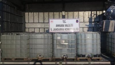 10 bin litre etil alkol ele geçirildi