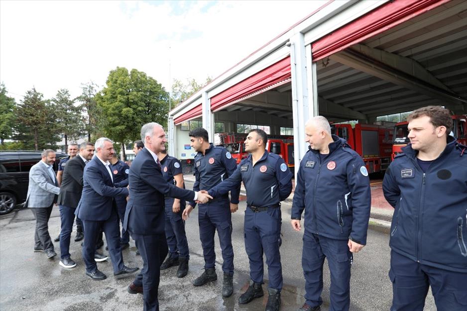 Başkan Taban’dan itfaiye personeli ve huzur evi sakinlerine ziyaret