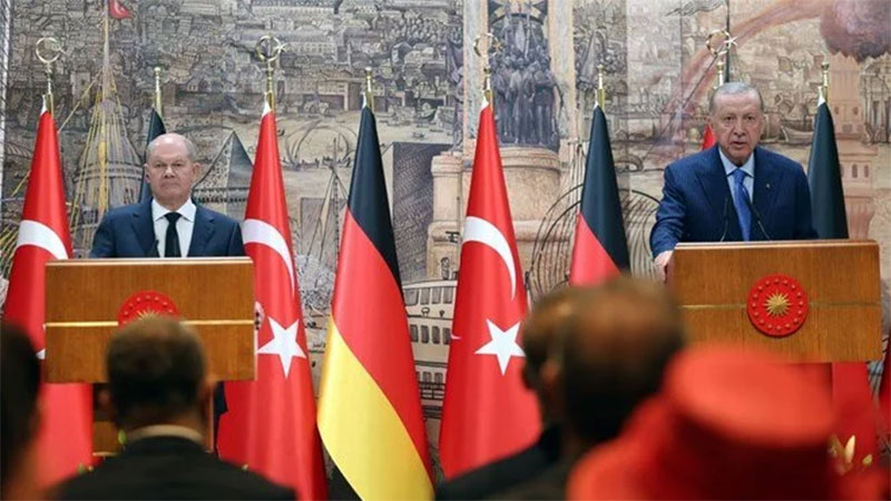 Erdoğan-Scholz görüşmesi | Savunmada işbirliği mesajı