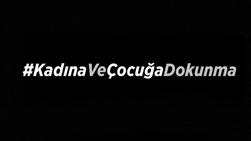 Spor camiasından ortak tepki: Kadına ve çocuğa dokunma!