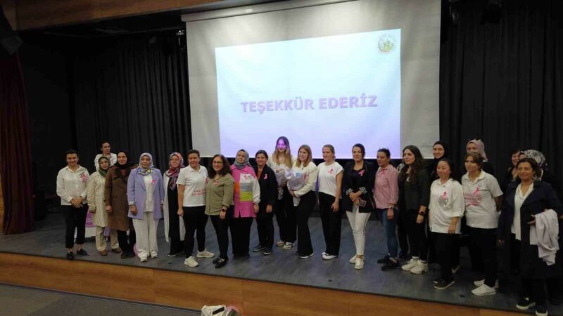 Gürsulu kadınlara pembe duyarlılık kazandırıldı Gürsu’da düzenlenen “Meme Kanseri Farkındalık Programı” kapsamındaki panelde kanserde erken