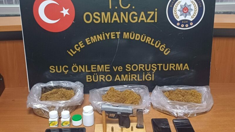 Bursa'da gerçekleştirilen uyuşturucu operasyonunda 1 zanlı gözaltına alındı.