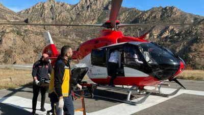Ambulans helikopter 70 yaşındaki hasta için havalandı