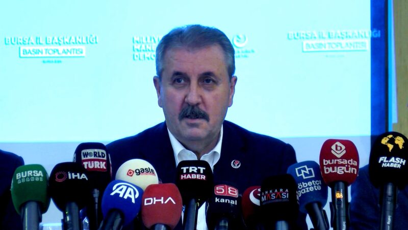 BBP lideri Destici, Bursa’da konuştu Büyük Birlik Partisi (BBP) Genel Başkanı Mustafa Destici, “Açık ve