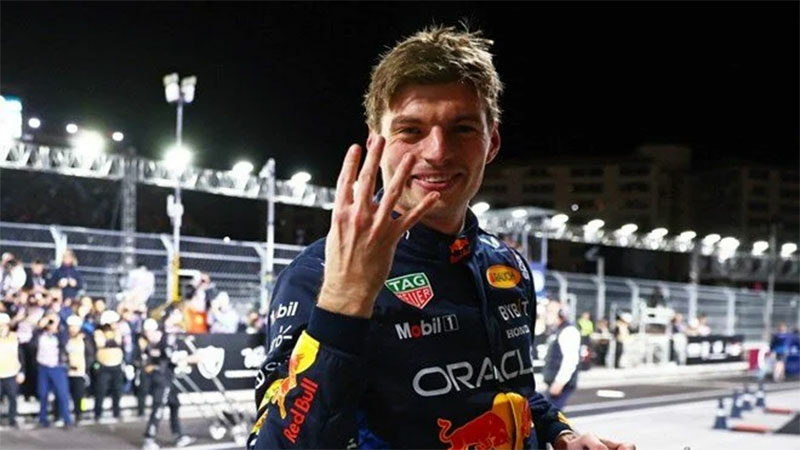 Red Bull'un Hollandalı pilotu Max Verstappen Las Vegas Grand Prix'sinde