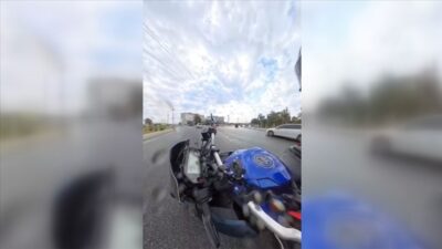 Mazot dökülen yolda peş peşe kazalar