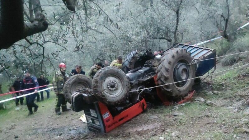 Bursa'nın Orhangazi ilçesinde, devrilen traktörün altında kalan sürücü yaşamını yitirdi.