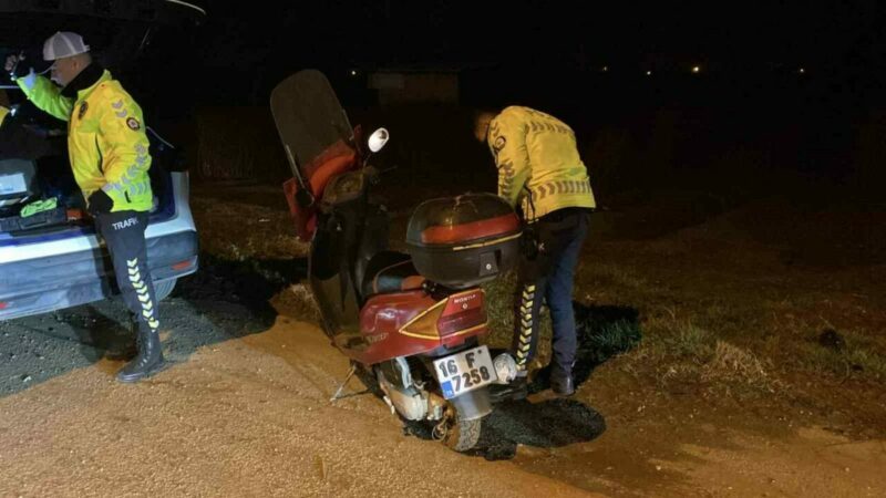 Bursa İnegöl Emniyet Müdürlüğü ekipleri çalıntı plaka ve motosikletle seyreden
