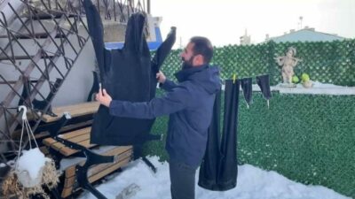 Doğu buz kesti: Çamaşırlar dondu, sarkıtlar oluştu