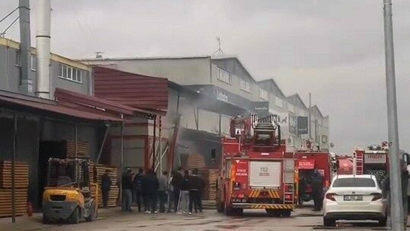 Bursa’nın İnegöl ilçesinde faaliyet gösteren bir mobilya imalathanesinde yangın çıktı.