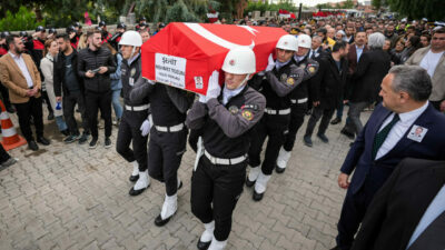 Şehit polise son görev