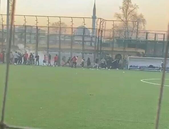 Bursa’da, Zaferspor ile İnegöl Orhaniyespor arasında oynanan amatör küme karşılaşmasından