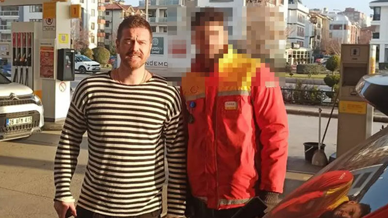 Fotoğraf viral oldu! ”Ünsüz abinin karizması” Oyuncu Engin Öztürk ile poz veren bir kişinin fotoğrafı sosyal