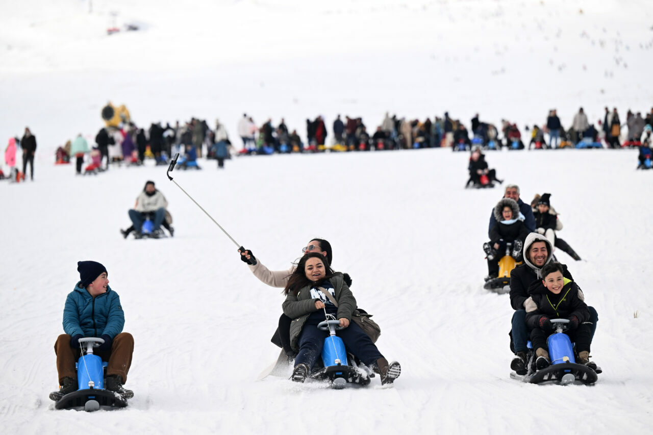 Erciyes’te yarıyıl tatilinin ilk gününde yoğunluk