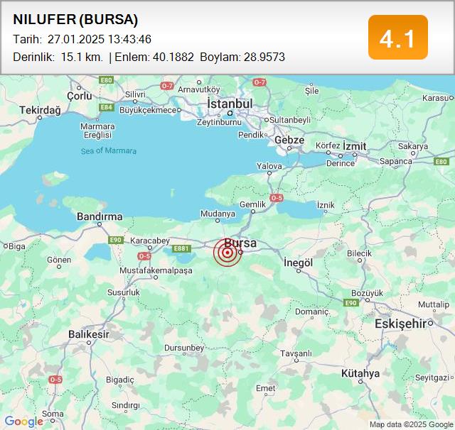 Bursa Valiliği’nden deprem açıklaması